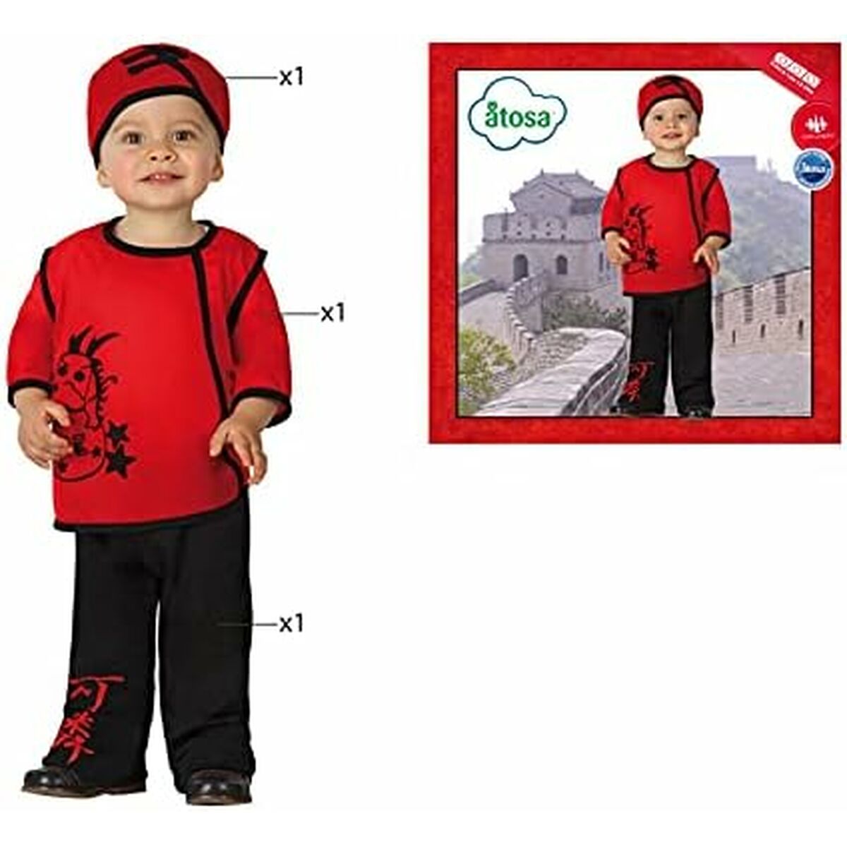 Verkleidung für Babys Chinesen (3 pcs)